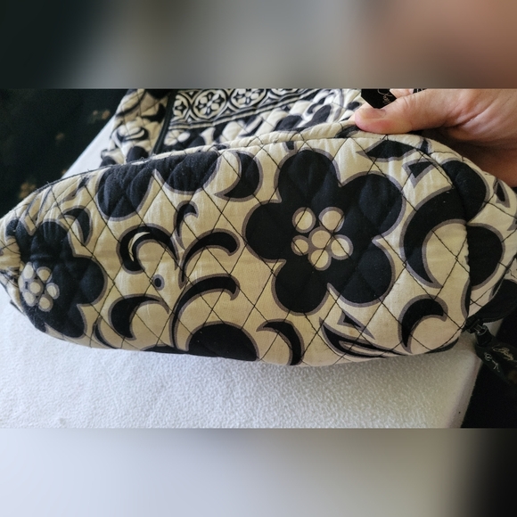 Vera Bradley Retired Pattern Night And Day - Floral Black and White Backpack - Picture 16 of 16